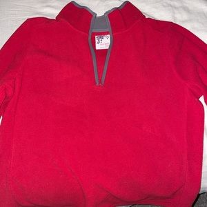 Red quarter zip